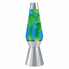 SCHYLLING 14.5"LAVA LAMP - GREEN/BLUE/SILVER