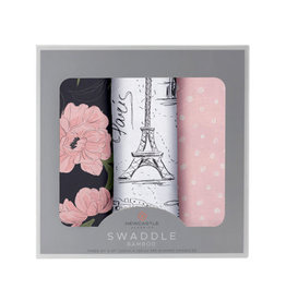 NEWCASTLE CLASSICS LLC SWADDLE 3 PK - LONDON/PARIS/NEW YORK