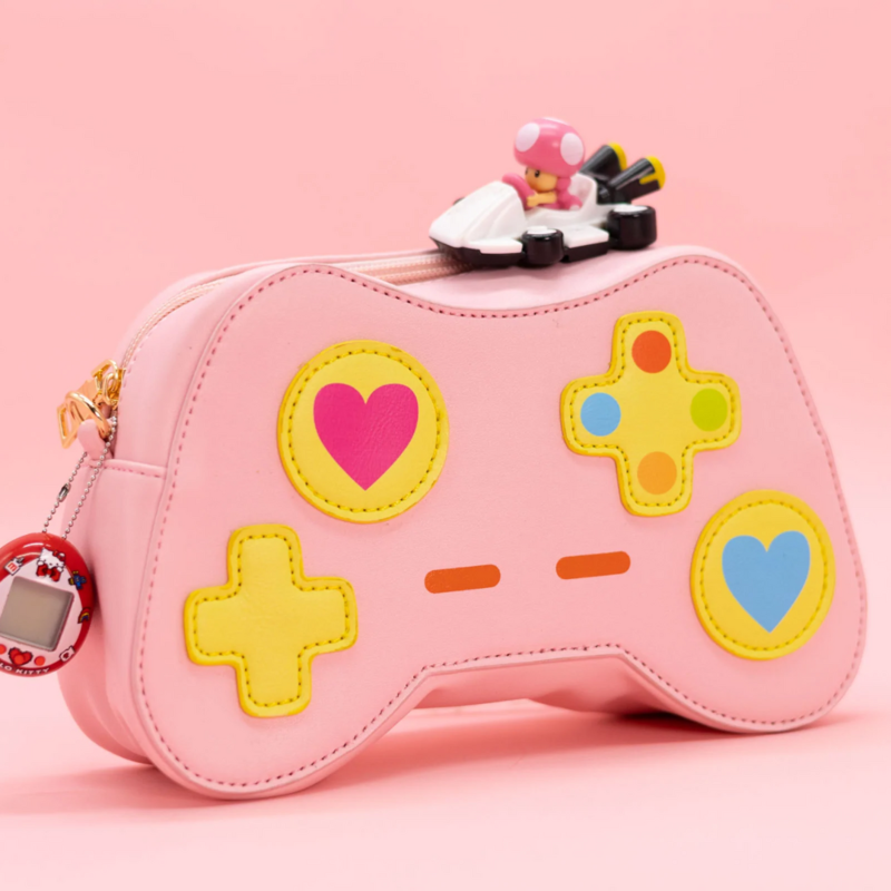 BEWALTZ ONE MORE LEVEL GAME CONTROLLER HANDBAG - PINK