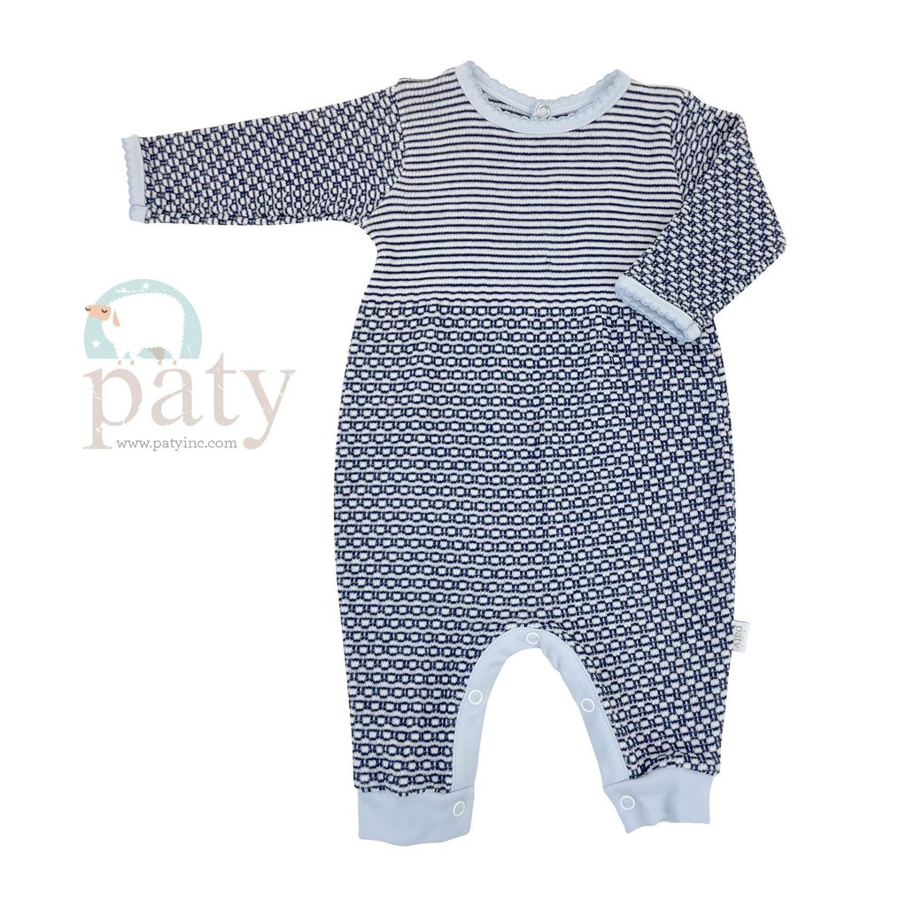 PATY LS ROMPER  WITH KEY-HOLE BACK