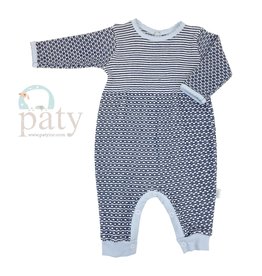PATY LS ROMPER  WITH KEY-HOLE BACK