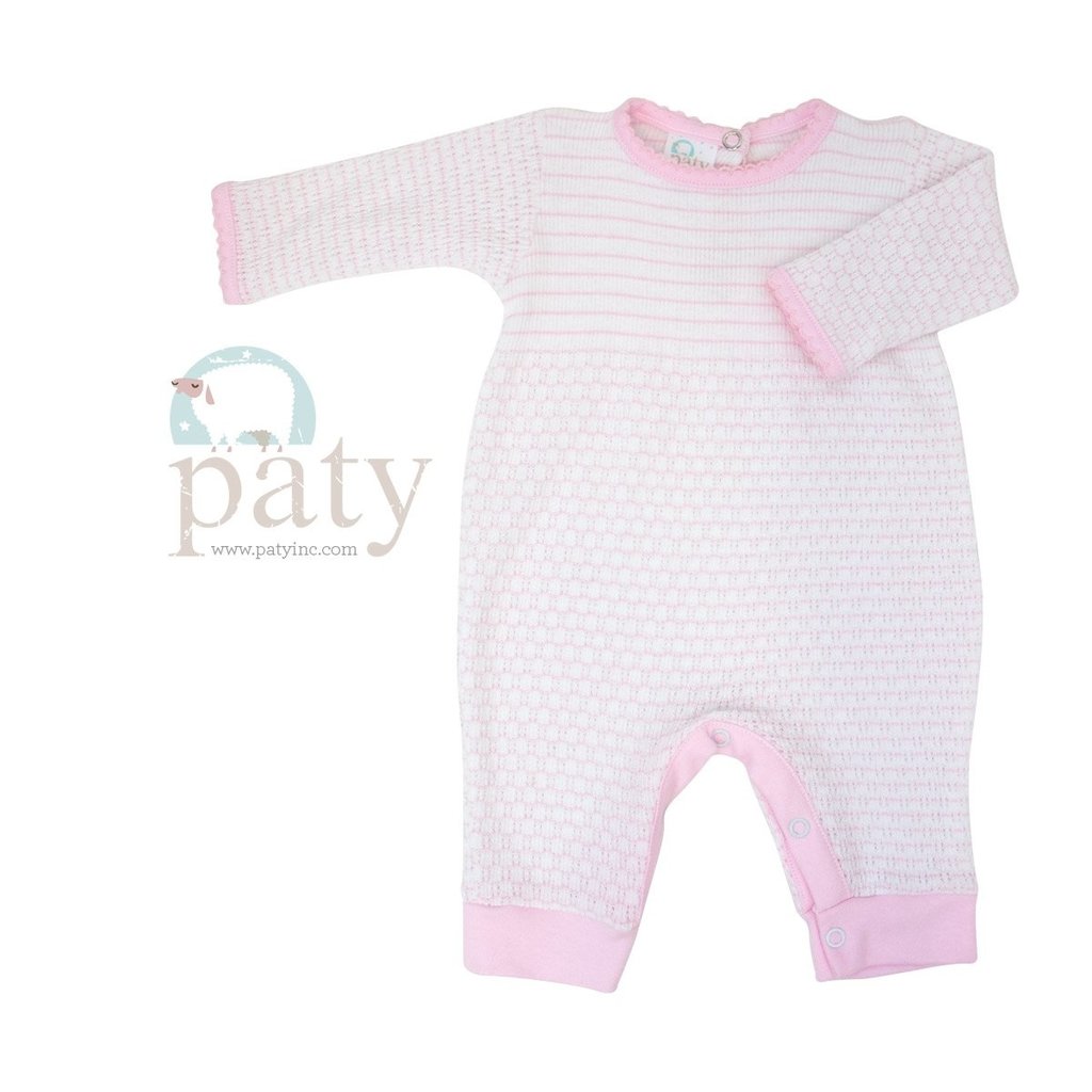 PATY LS PINSTRIPE ROMPER