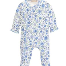 BABY CLUB CHIC blossom in blue footie with ruffle