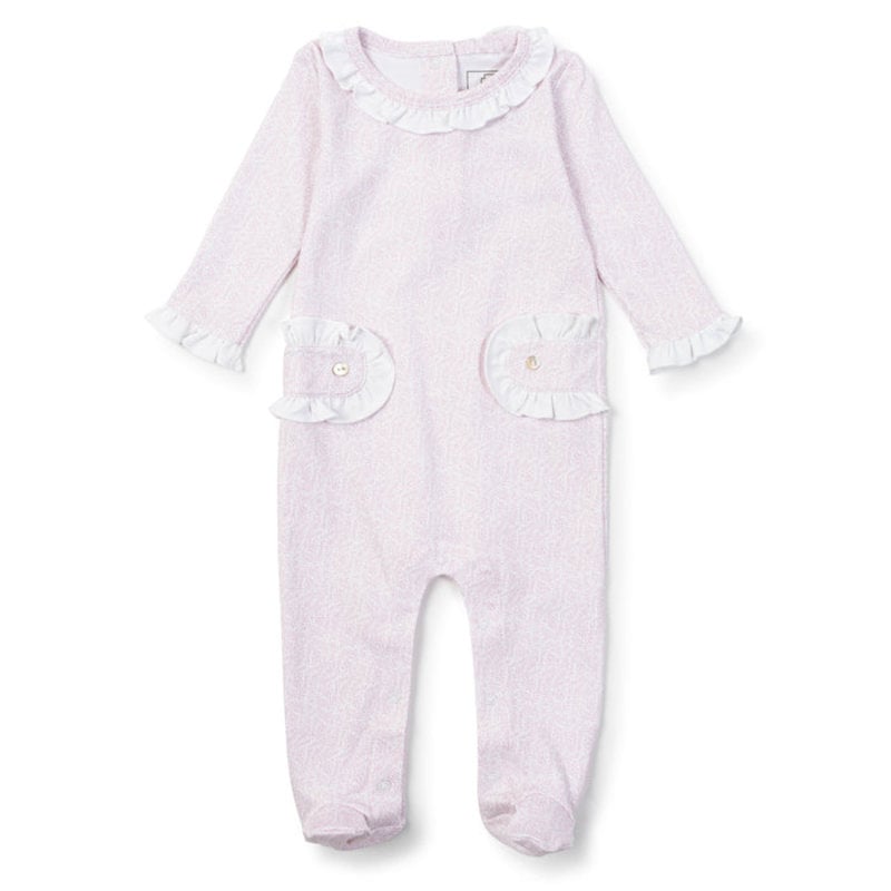 Lila + Hayes LUCY ROMPER - PINK TINY VINE