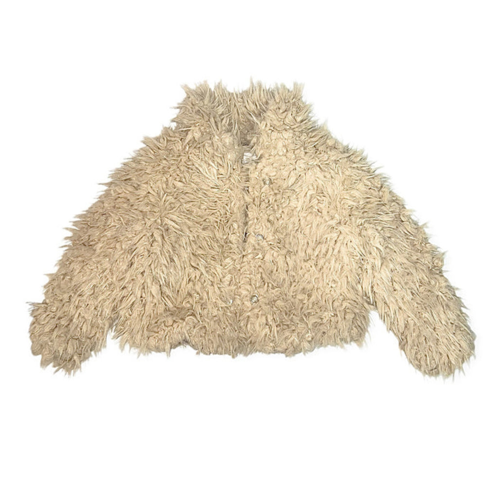 SHAGGY JACKET WITH LINING - SAND 