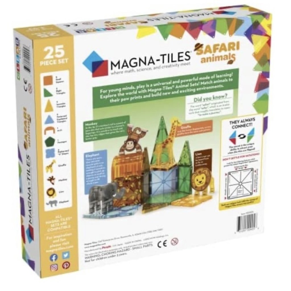 MAGNATILES MAGNA-TILES SAFARI ANIMALS 25PC SET