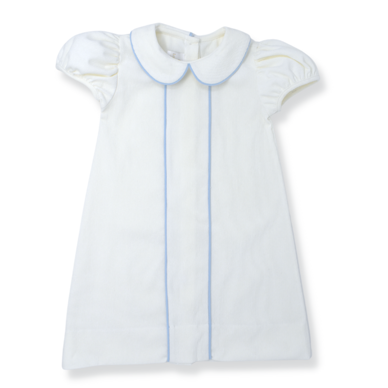 LULLABY SET JOSIE DRESS - WHITE/BLUE