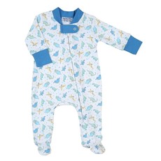 MAGNOLIA BABY DINOLAND PRINTED ZIPPED FOOTIE - LB