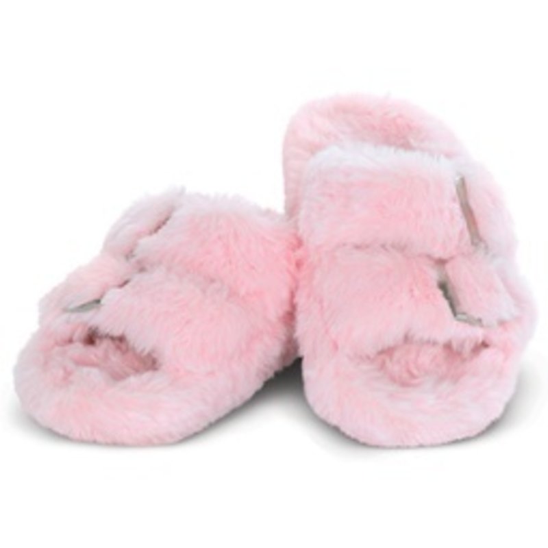 ISCREAM PINK FURRY STRAP SLIPPERS