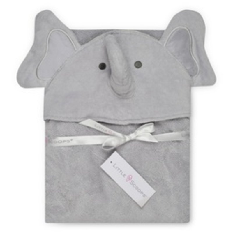 LITTLE SCOOPS ELEPHANT HOODED TOWEL