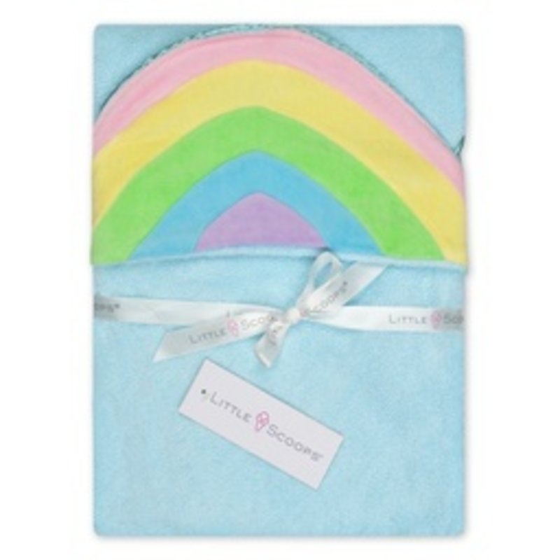 LITTLE SCOOPS RAINBOW HOODED TOWEL