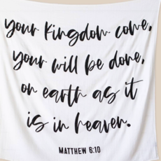 MODERN BURLAP MATTHEW 6:10 SWADDLE