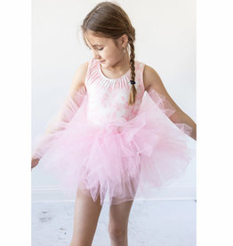 MILA & ROSE TANK TUTU LEOTARD - PINK BUDS