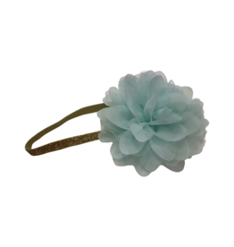 MILA & ROSE MATCHING FLOWER HEADBAND - MINT/GOLD GLITTER