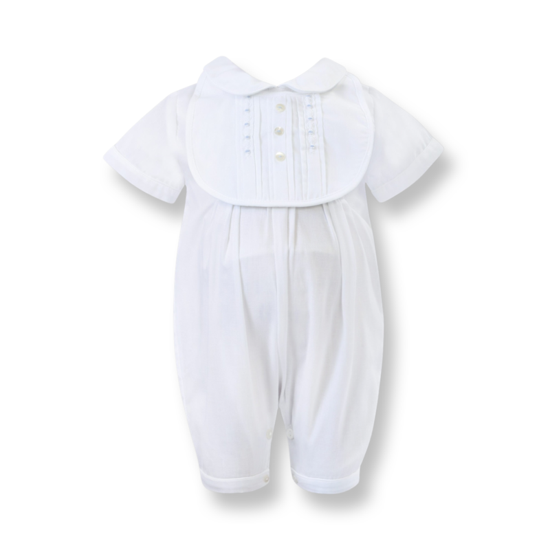 SARAH LOUISE ROMPER AND BIB - W/B