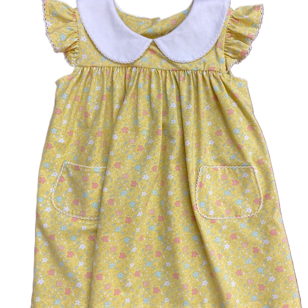 ALICE ANGEL WING DRESS - YELLOW FLORAL