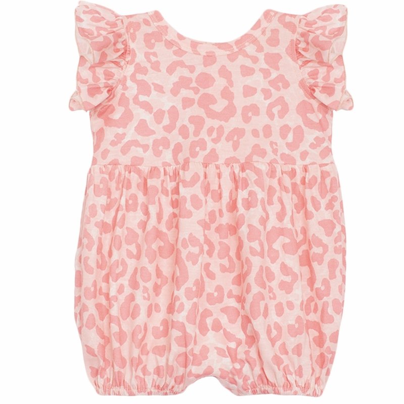 MABEL + HONEY PURTTY PRINTED KNIT ROMPER - PINK