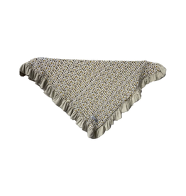 RAZZLE BABY DOUBLE KNIT RECEIVING BLANKET - FLOWERS, TAUPE