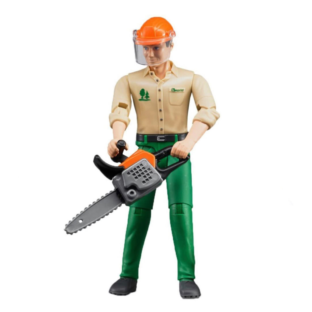 BRUDER BWORLD LOGGING SET WITH MAN