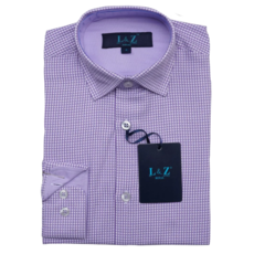 LEO AND ZACHARY INC. Lav/Blush Checks LS Dress Shirt