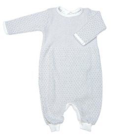 PATY LS PINSTRIPE ROMPER - GREY