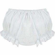 JULIUS BERGER Baby Girls Cotton Diaper Cover - Ruffled White Flowers