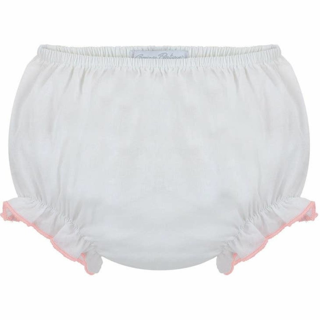 JULIUS BERGER Baby Girls Ruffle Diaper Cover - Pink Trim