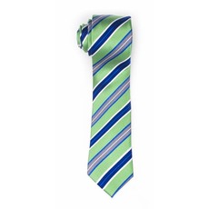 ISSAC MIZRAHI BOYS TIE - GREEN/NAVY