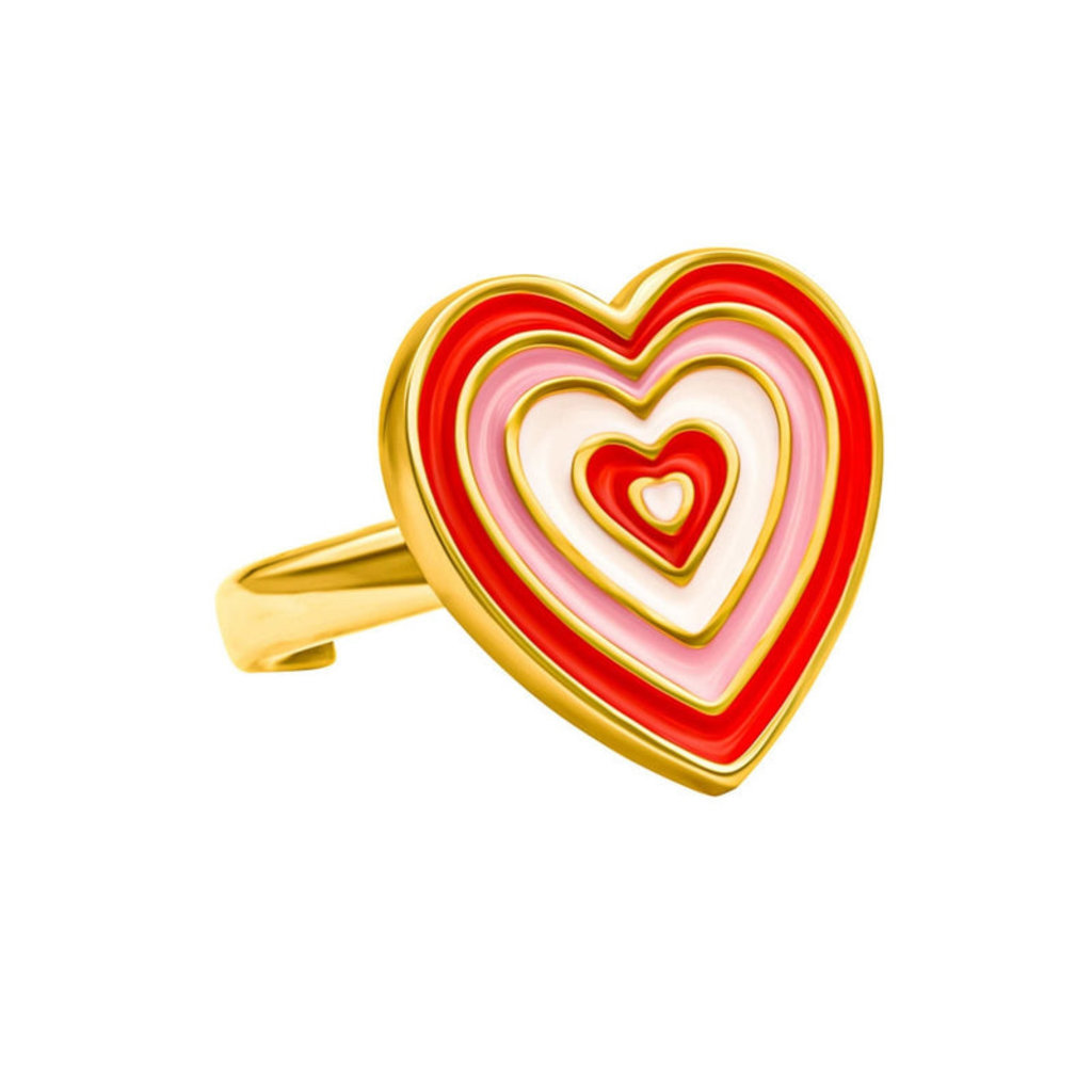 THE CROWNS PAIGE ENAMEL HEART RING