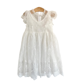 CE CE CO Soft Lace Flutter Sleeved Dress