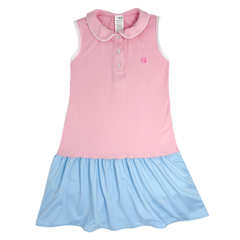 SET ATHLEISURE Darla Dropwaist Dress - Lt.Pink/Lt.Blue