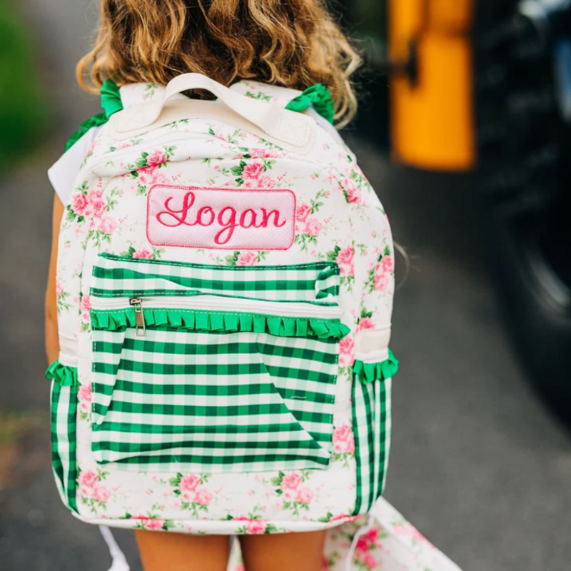 SUGAR BEE CLOTHING PINK ROSE RUFFLE BACKPACK