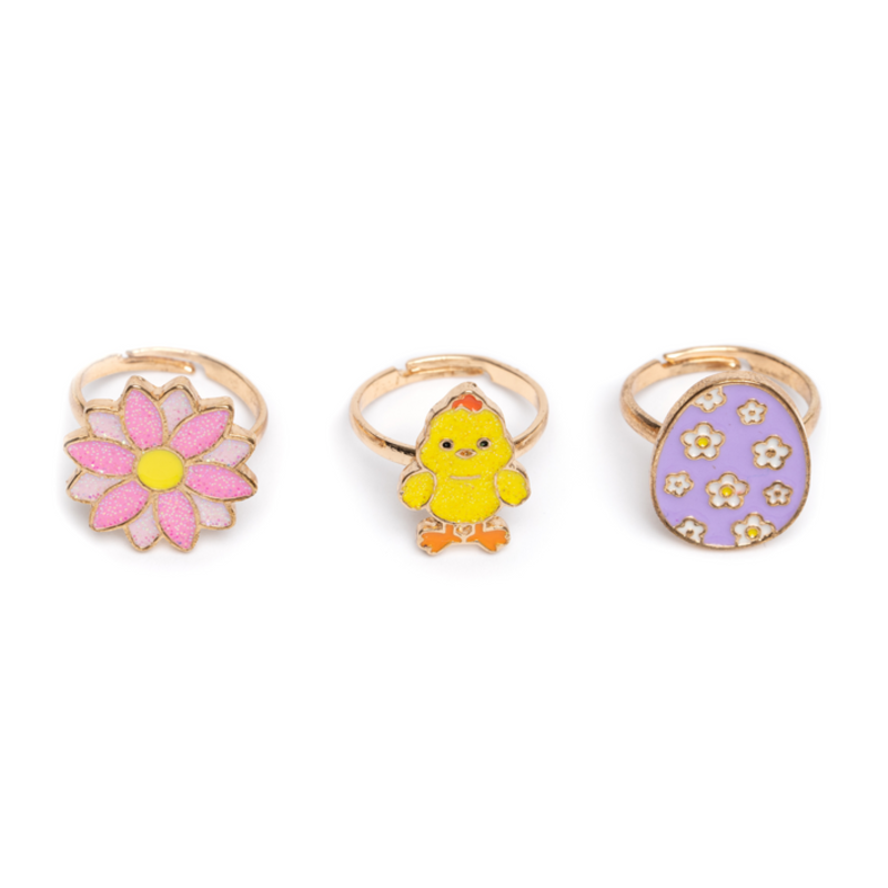 GREAT PRETENDERS EASTER EGG RINGS SET - 3PC