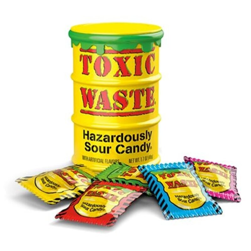 TOXIC WASTE ORIGINAL YELLOW DRUM SOUR CANDY
