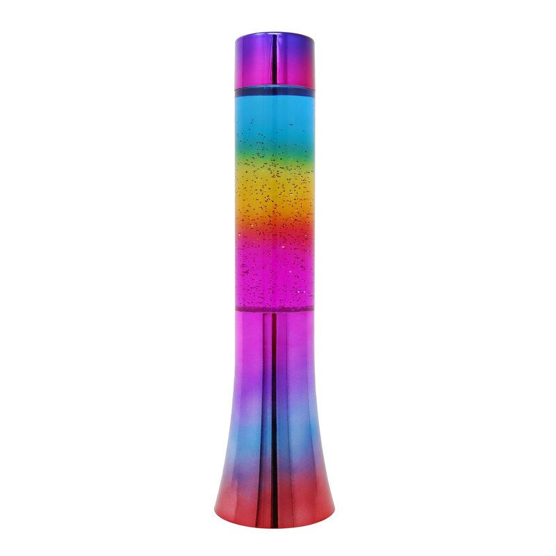 13"Rainbow Electroplating Revolving Glitter Lamp