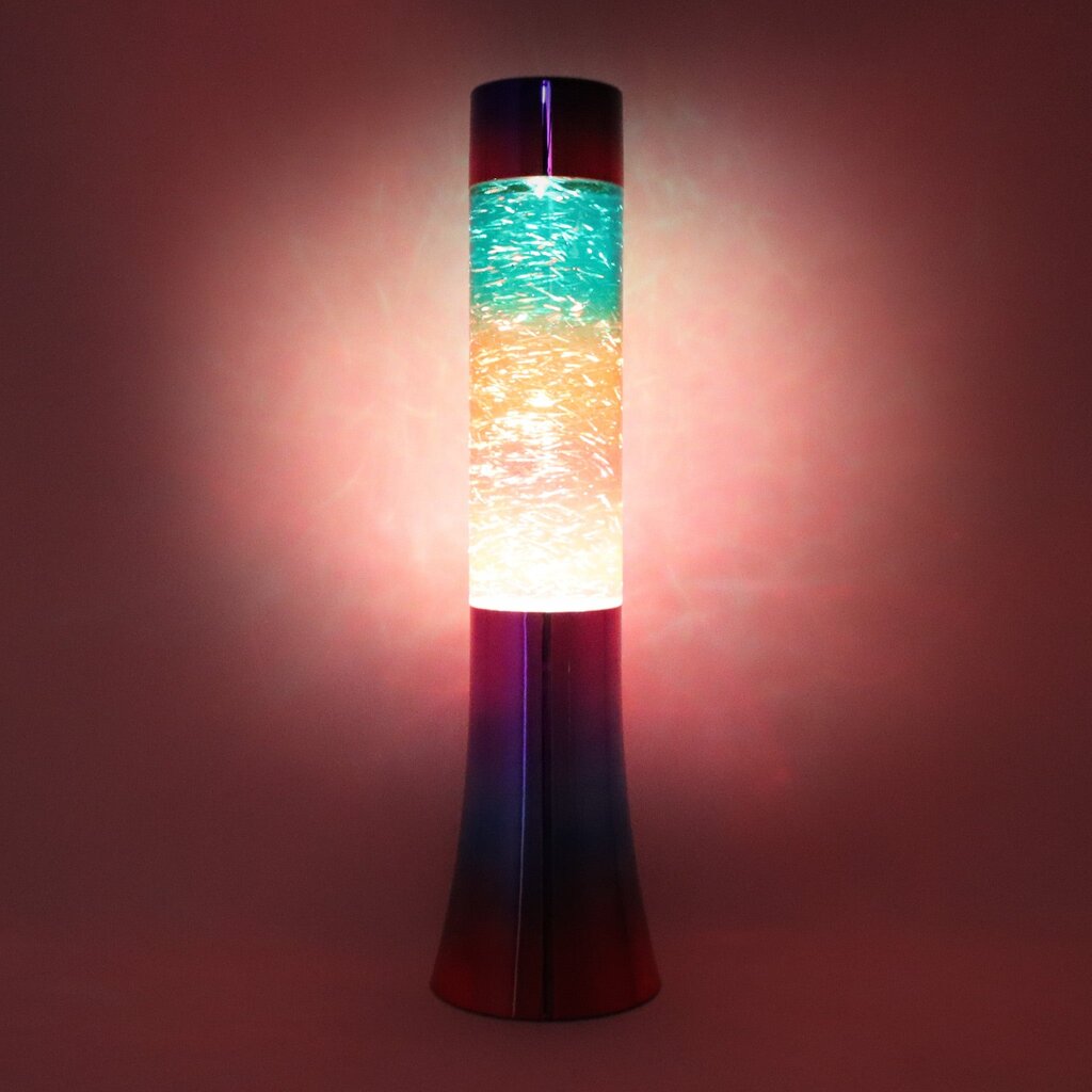 13"Rainbow Electroplating Revolving Glitter Lamp