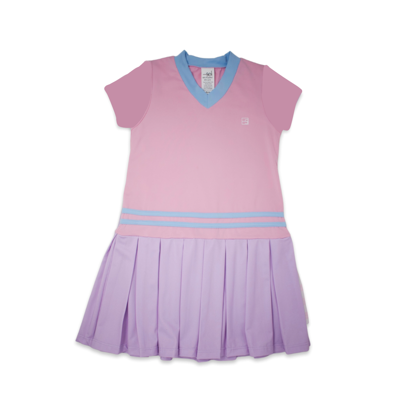 SET ATHLEISURE Polly Dress - CC Pink/Petal Purp/CC Blue