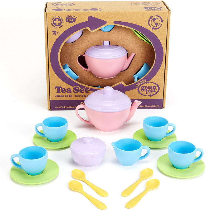 GREEN TOYS TEA SET-PINK