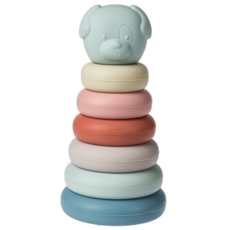 MARY MEYER SIMPLY SILICONE STACKING RINGS-PUPPY