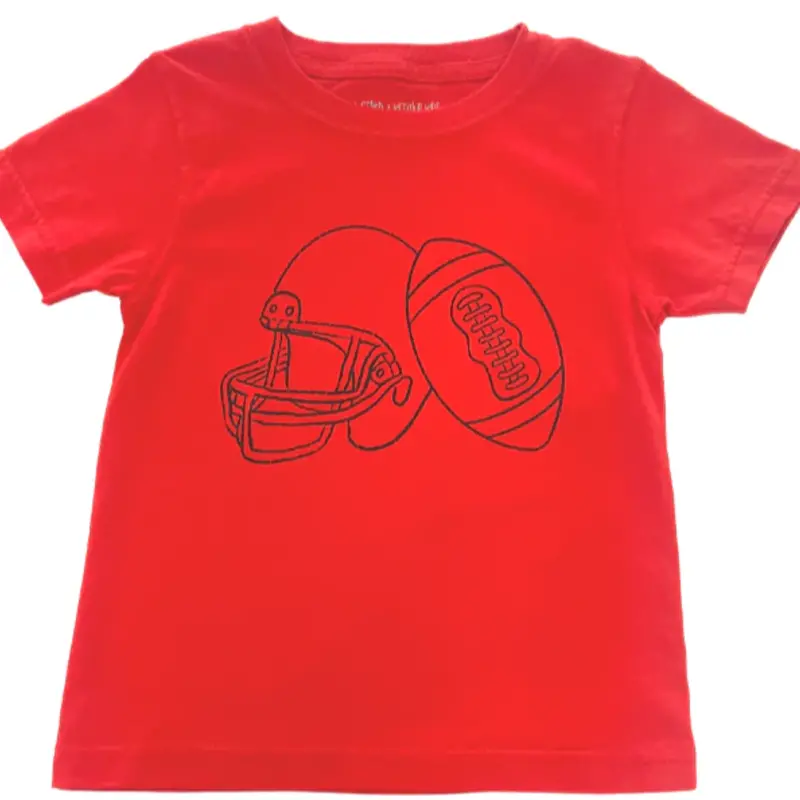 MUSTARD AND KETCHUP KIDS SS RED/NAVY HELMET T-SHIRT