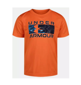 UNDER ARMOUR UA SEDIMENT CAMO LOGO SS - DARK TANGERINE