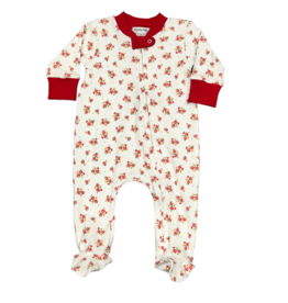 MAGNOLIA BABY HOLIDAY ANNALISE'S PRINTED ZIPPER FOOTIE