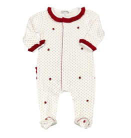 MAGNOLIA BABY HOLIDAY ANNALISE'S SCATTERED RUFFLE FOOTIE