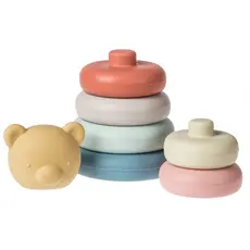 MARY MEYER SIMPLY SILICONE STACKING RINGS-TEDDY