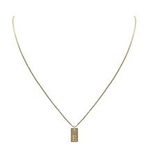 KIKI & LIVY TINY ENGRAVED LETTER NECKLACE-E