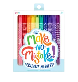 OOLY MAKE NO MISTAKE ERASABLE MARKERS- SET OF 12