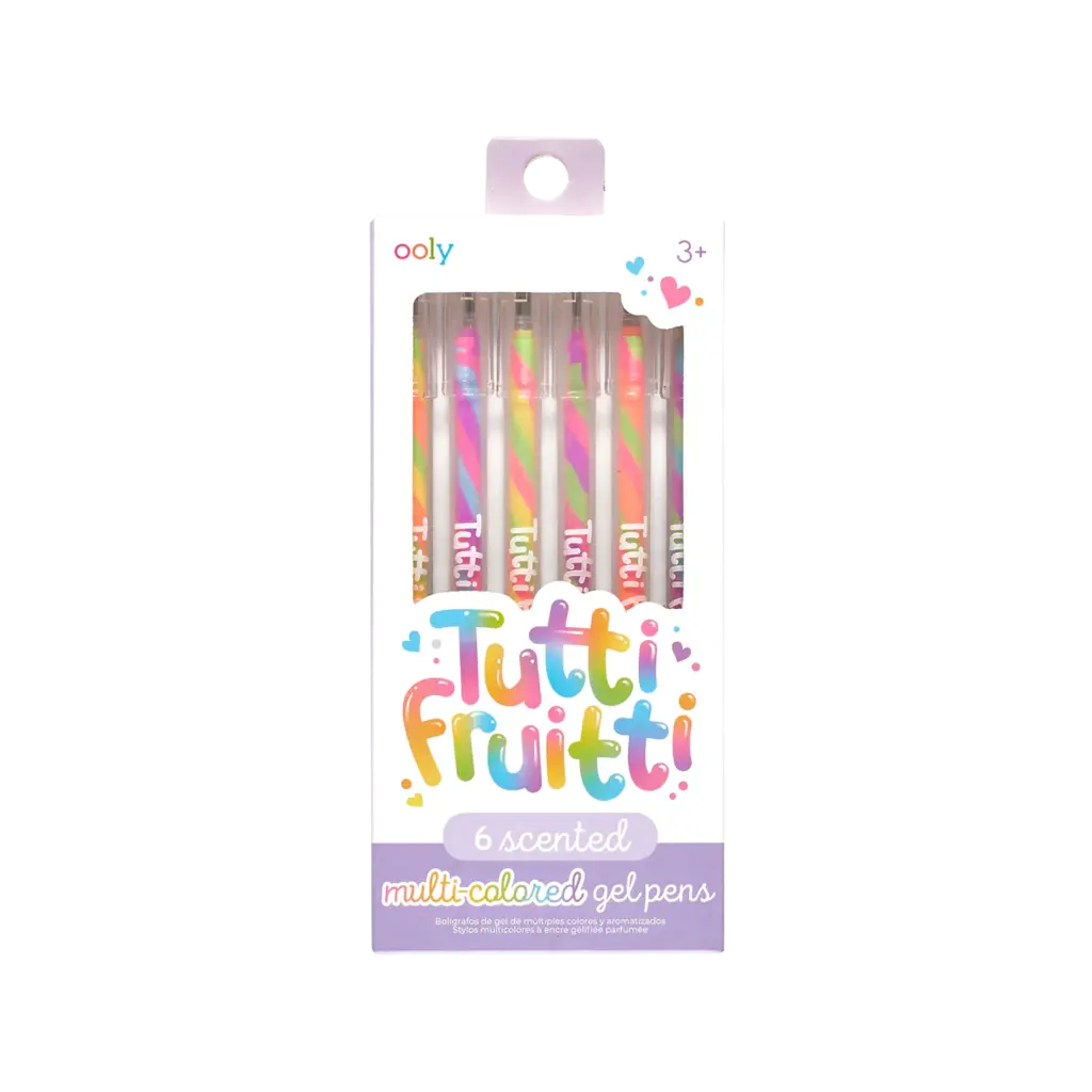 TUTTI FRUITTI SCENTED COLORED GEL PENS-SET OF 6 - Beyond The Rainbow