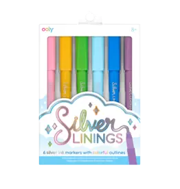 OOLY SILVER LININGS OUTLINE MARKERS-SET OF 6