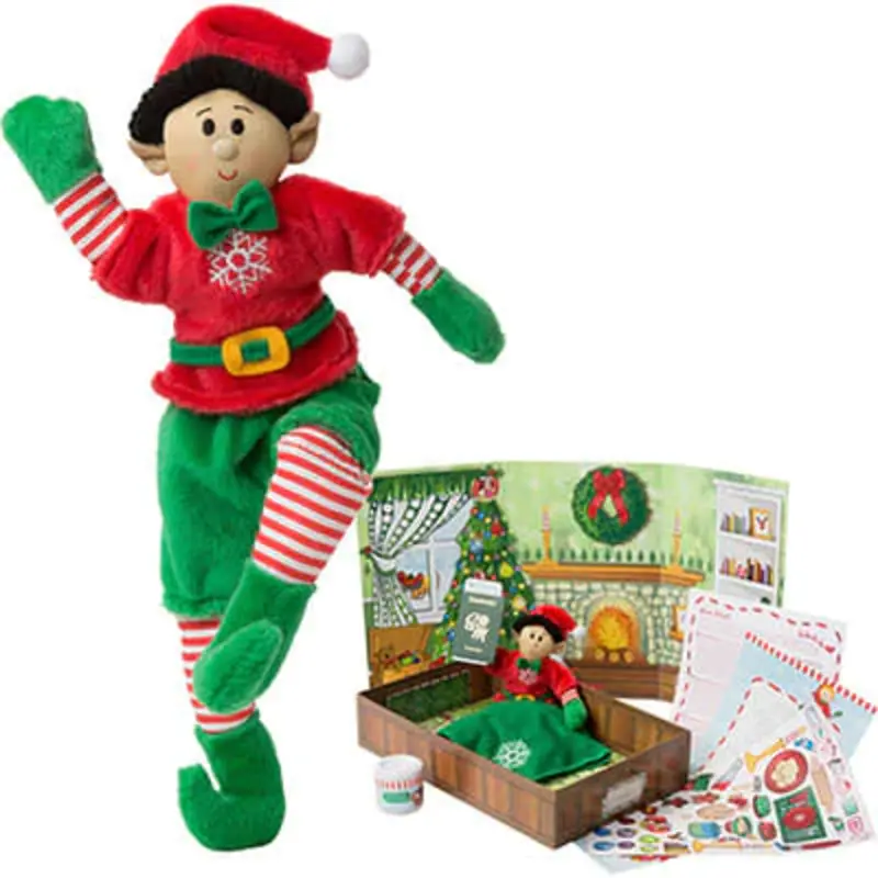 ELF MAGIC 10" MAGIC ELF PLAYSET AND BOOK - BOY ELF - BLACK HAIR