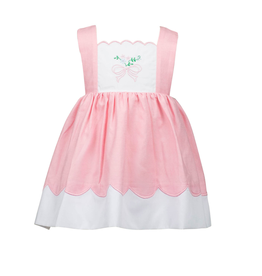 THE PROPER PEONY PAULETTE PINK BOW PINAFORE